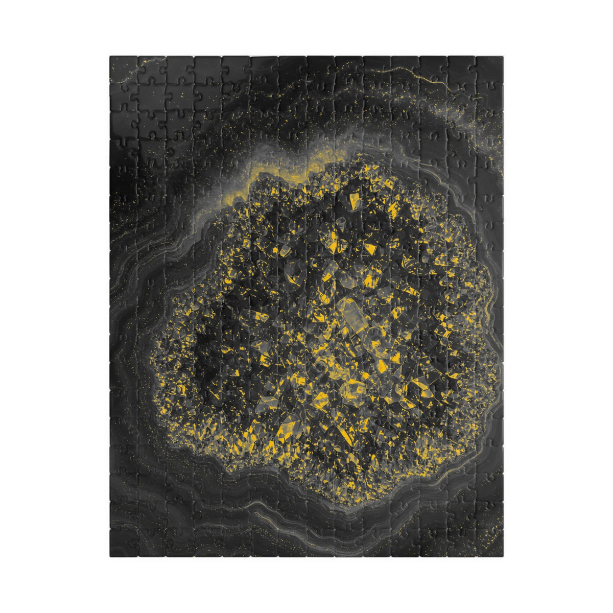 Geode Core - Mono Gold Spark Jigsaw Puzzle