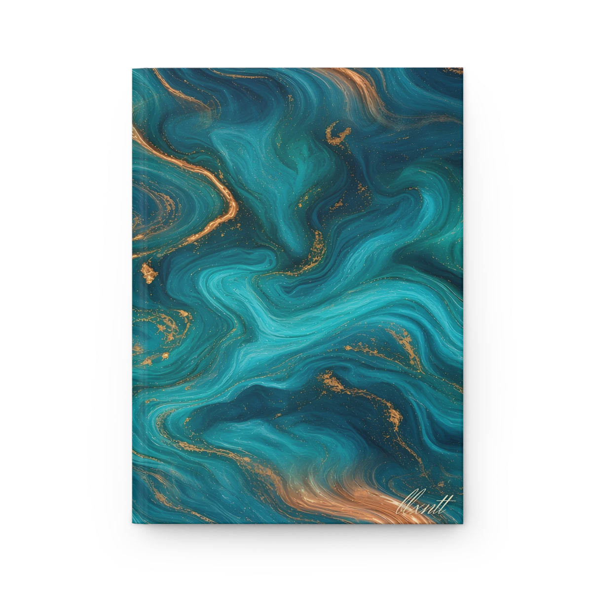 Turquoise & Copper Marble Hardcover Journal