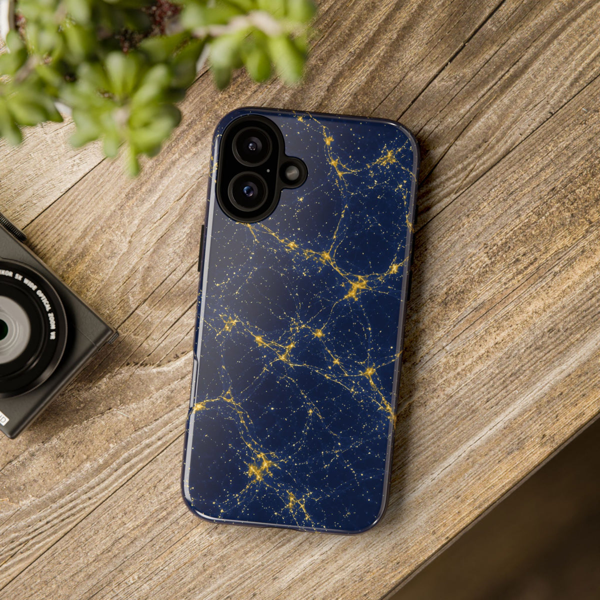 Neon Mycelium - Mustard Navy Phone Case