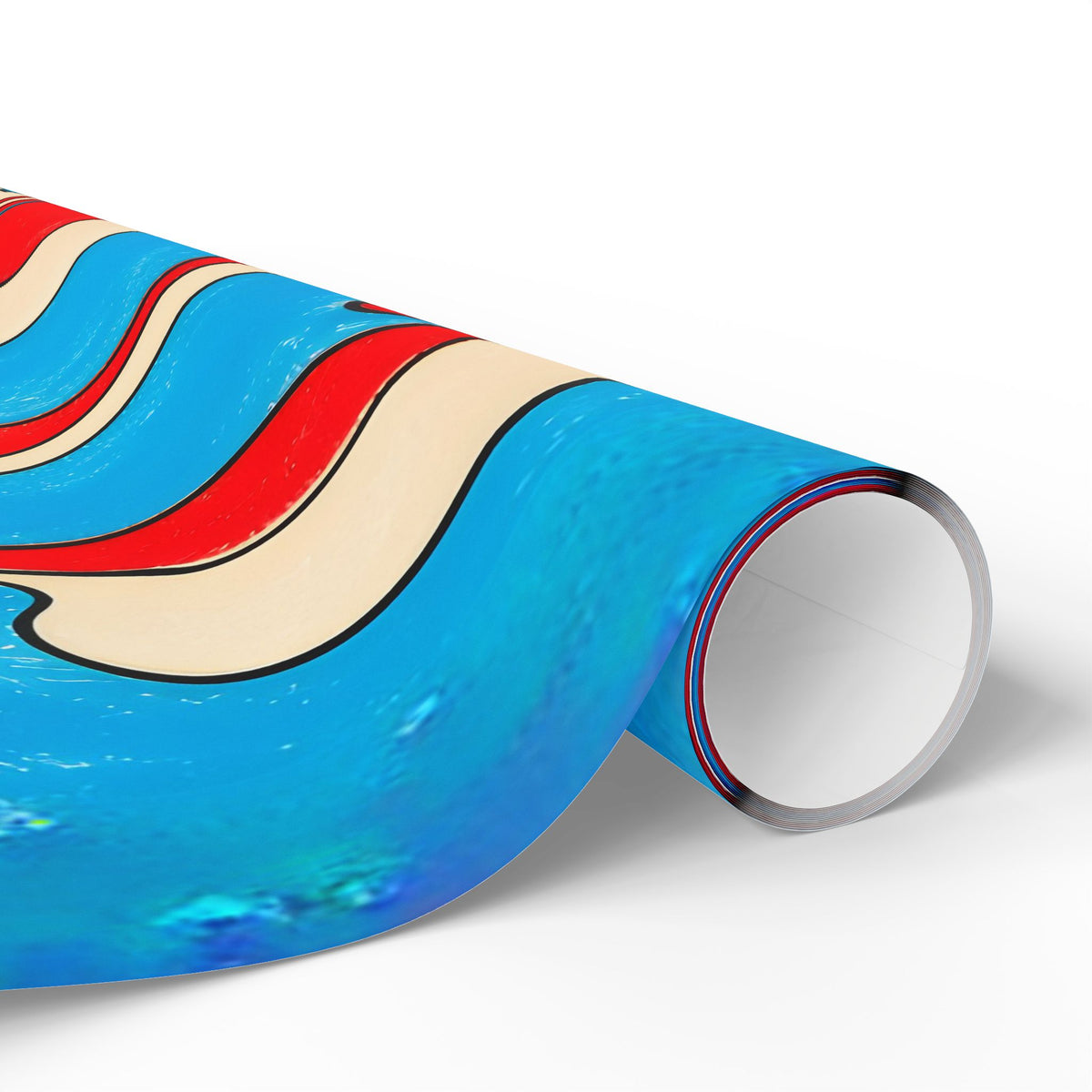 Fillmore Flow - Red, Cyan & Cream Wrapping Paper