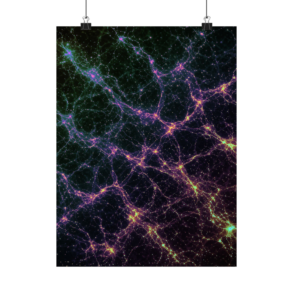Neon Mycelium - Holographic Poster