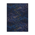 Navy & Gold Marble Glossy Canvas