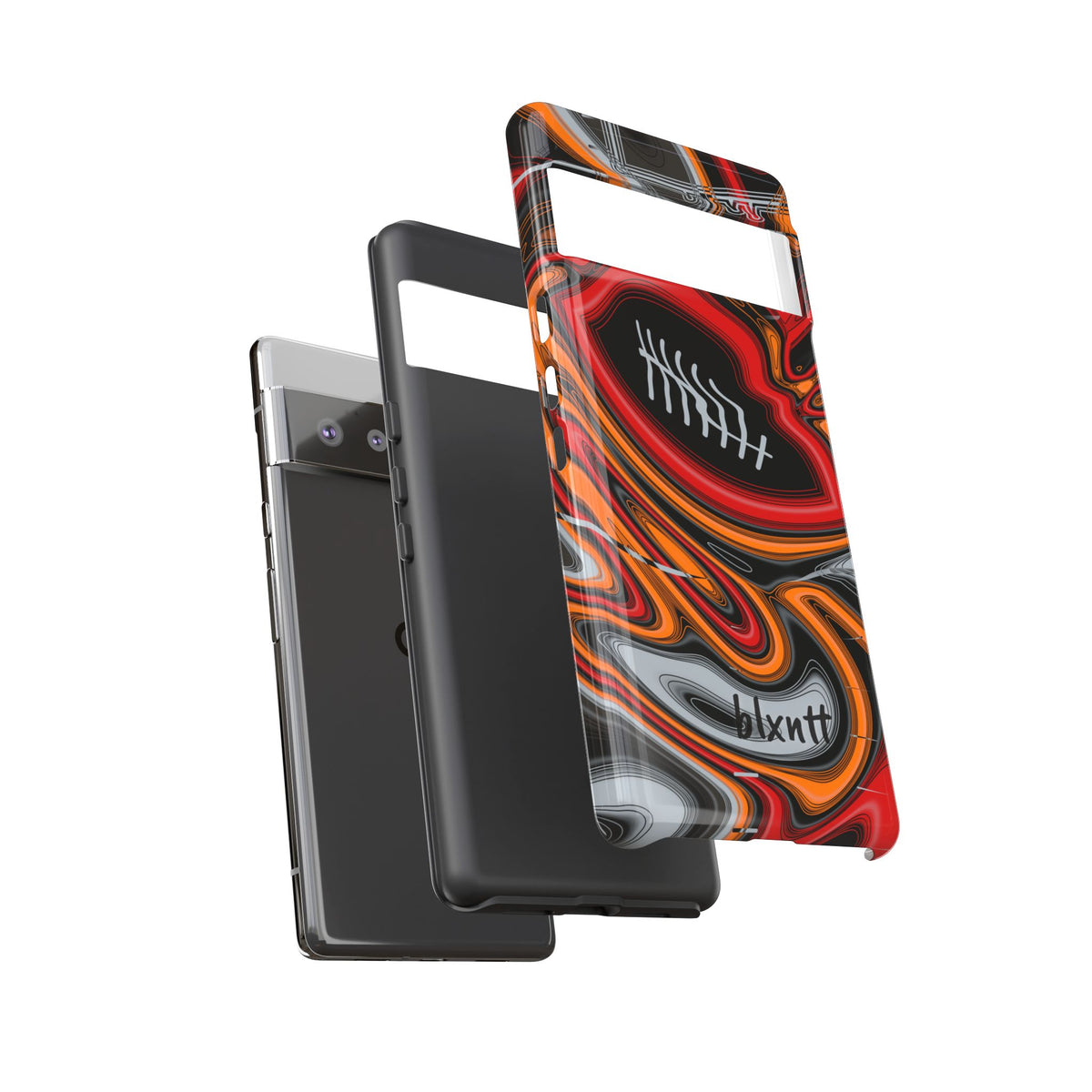 Red, Orange & Pewter Trippy Football Phone Case