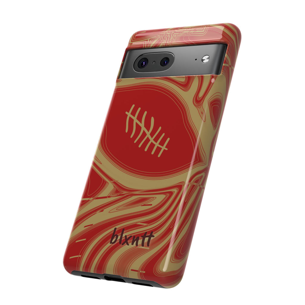 Scarlet & Gold Trippy Football Phone Case