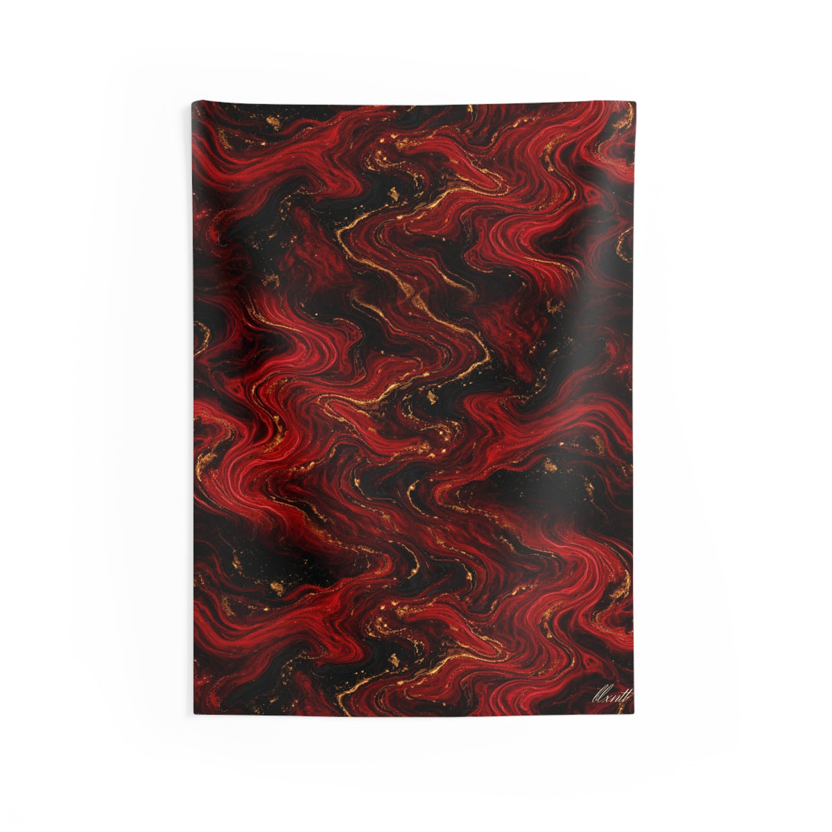 Red & Black Marble Tapestry