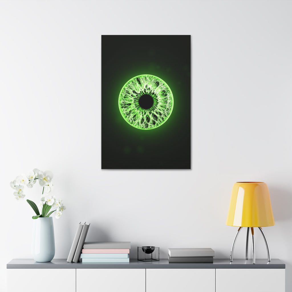 BLXNTT Iris – Lace Web Lime Shock Glossy Canvas