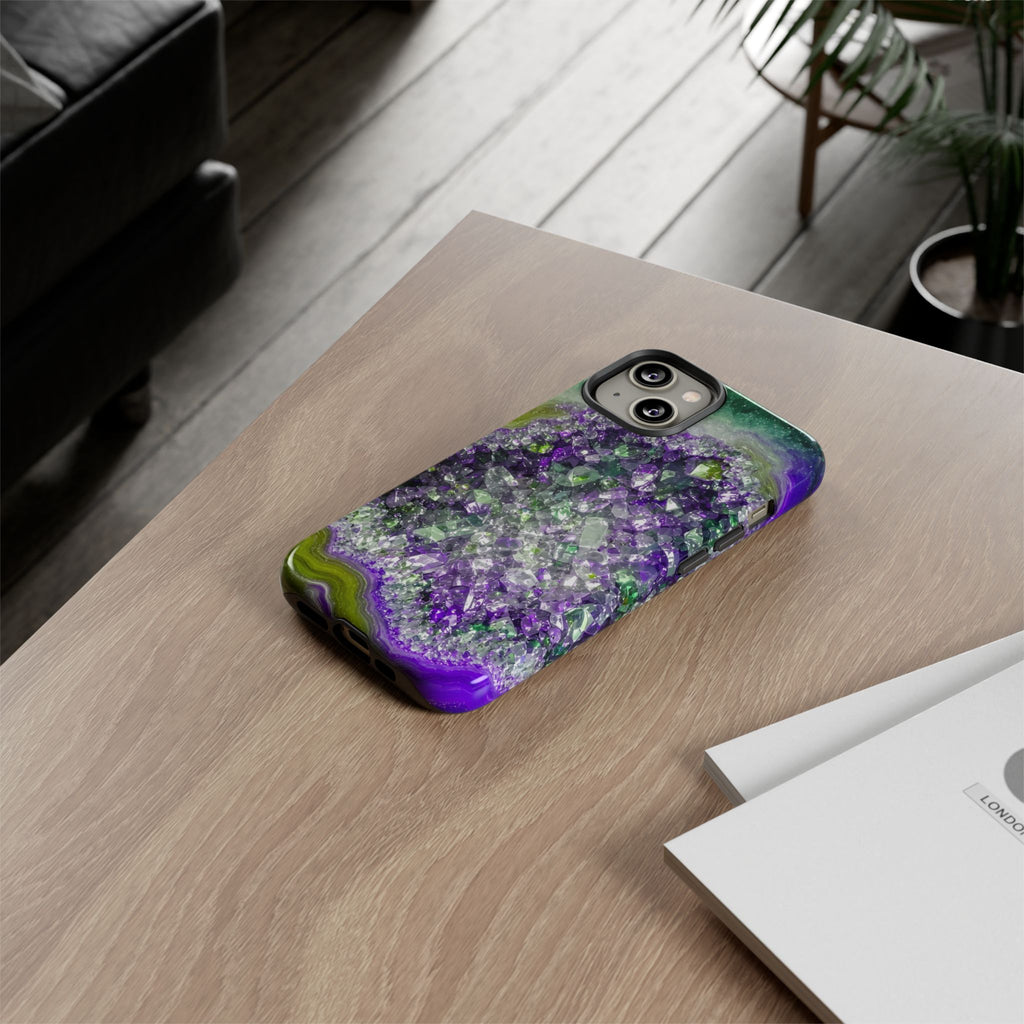 Geode Core - Ruby Emerald Phone Case