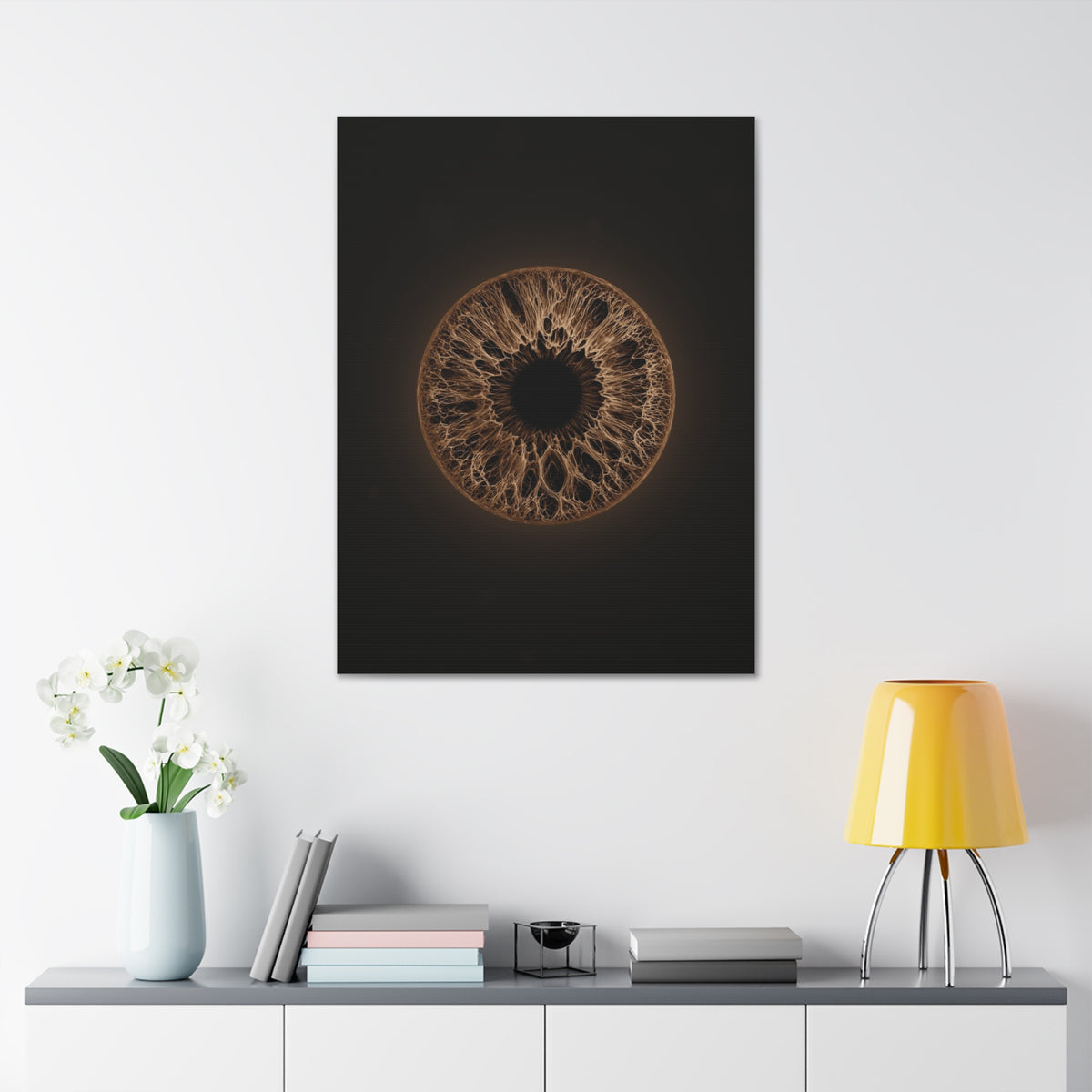BLXNTT Iris – Lace Web Dark Brown Glossy Canvas