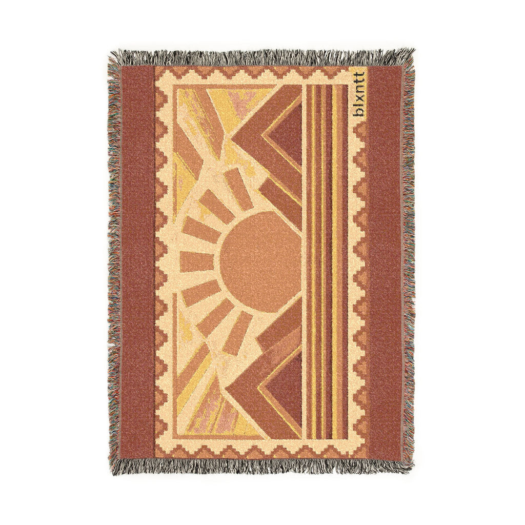 BLXNTT Orange Hippie Woven Blanket #1