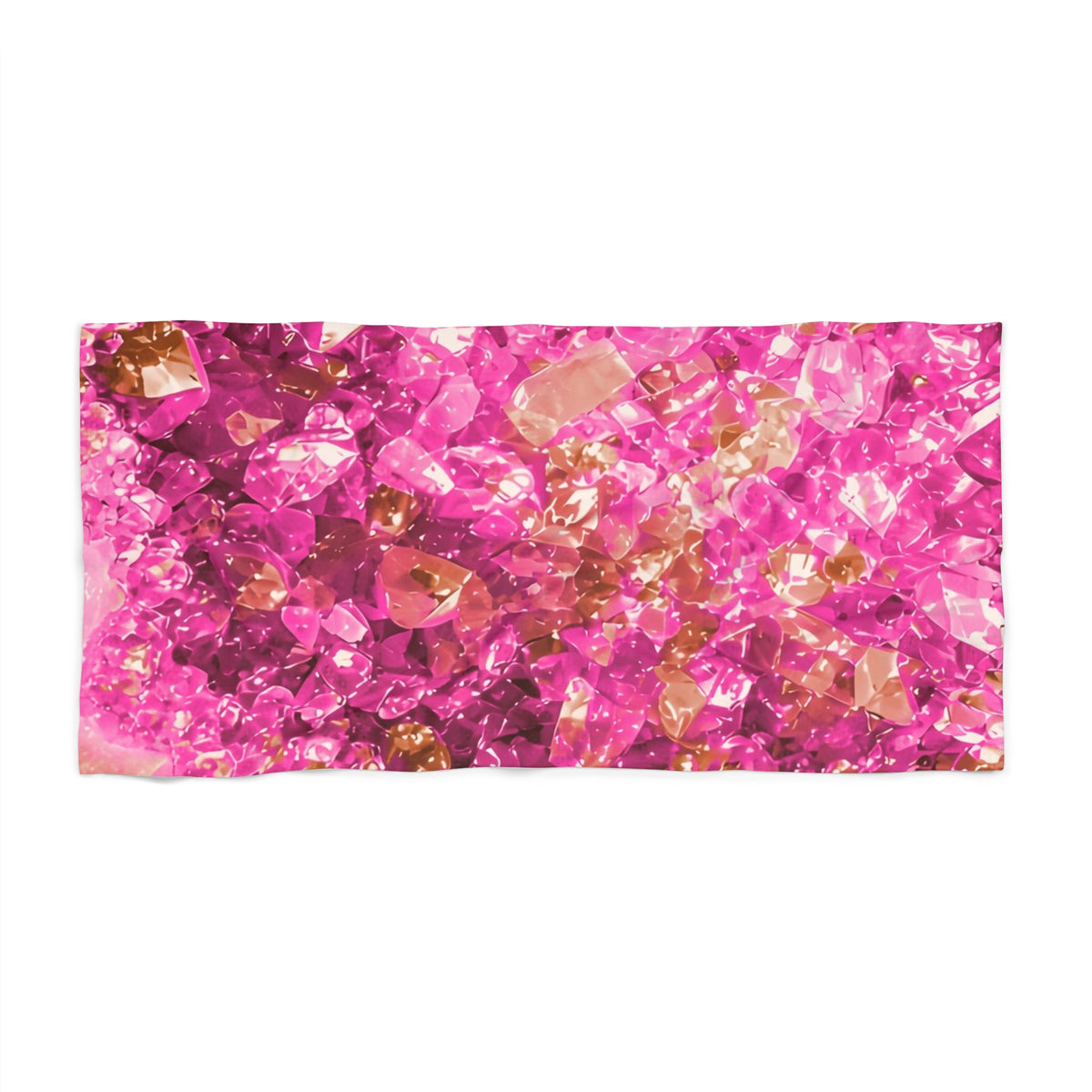 Geode Core - Terracotta Neon Beach Towel
