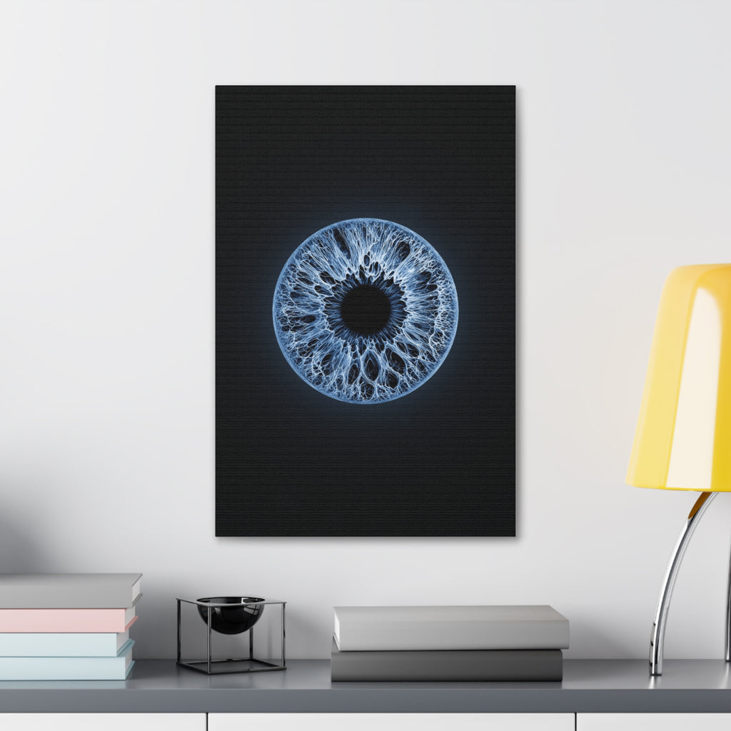BLXNTT Iris – Lace Web Blue Glossy Canvas