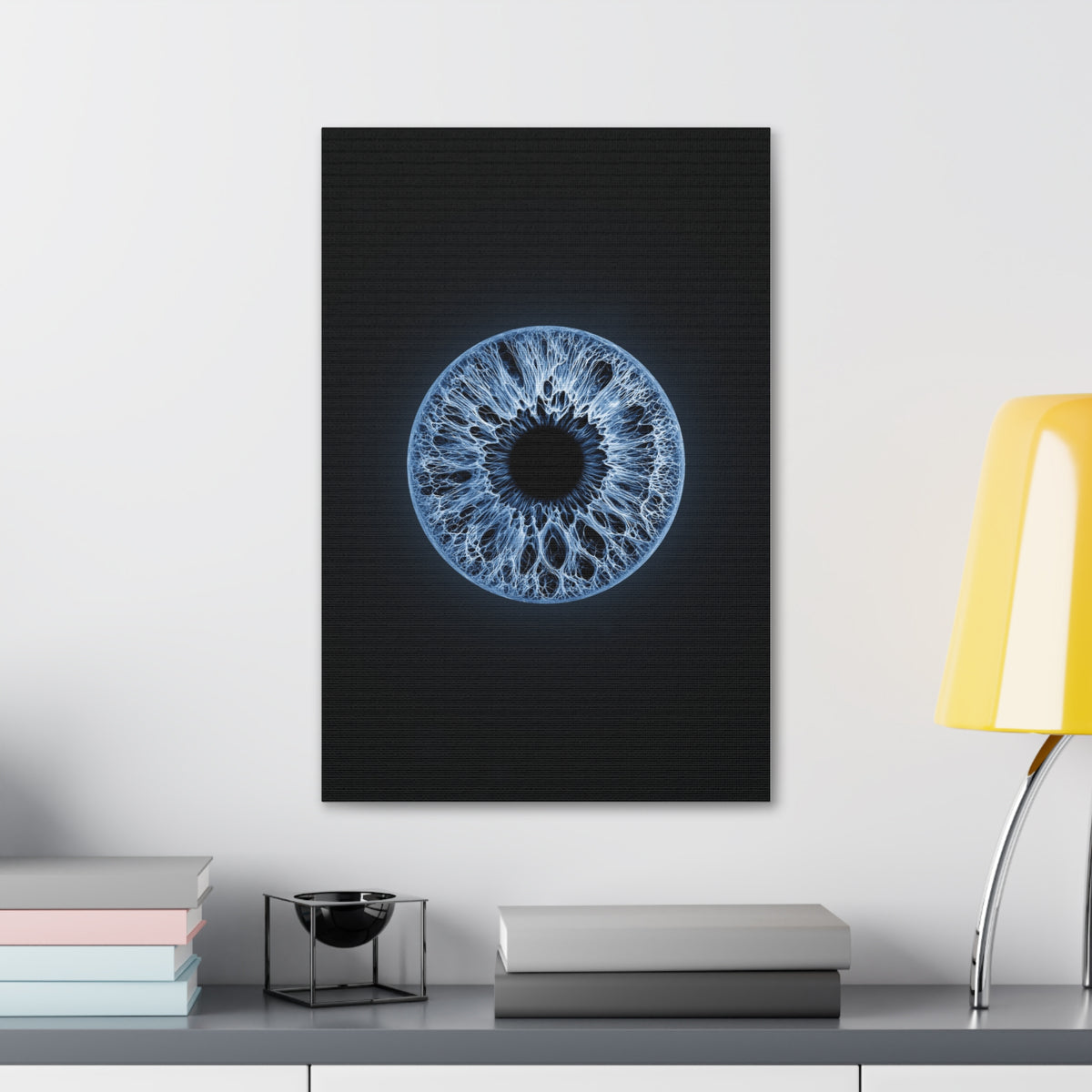 BLXNTT Iris – Lace Web Blue Glossy Canvas