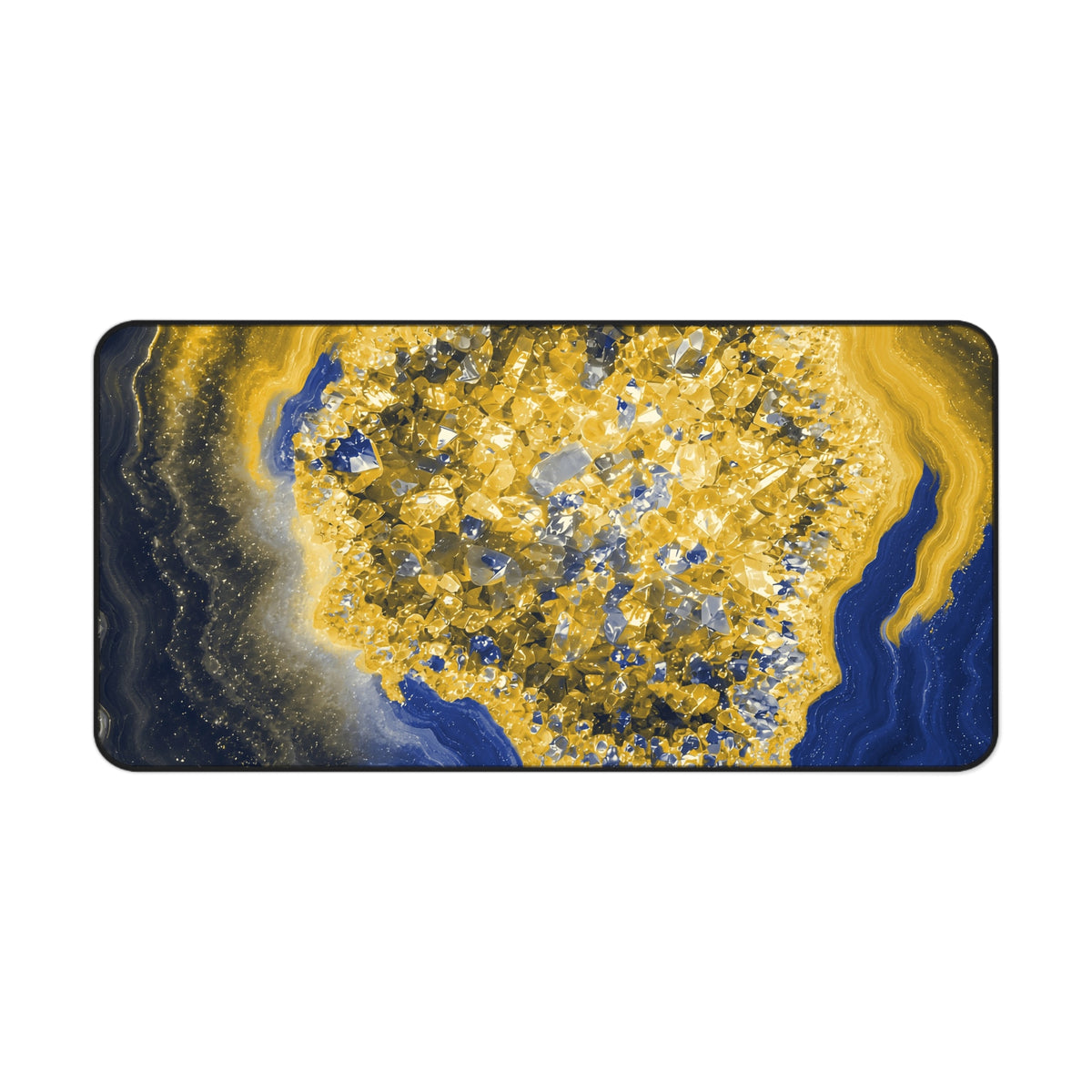 Geode Core - Mustard Navy Desk Mat