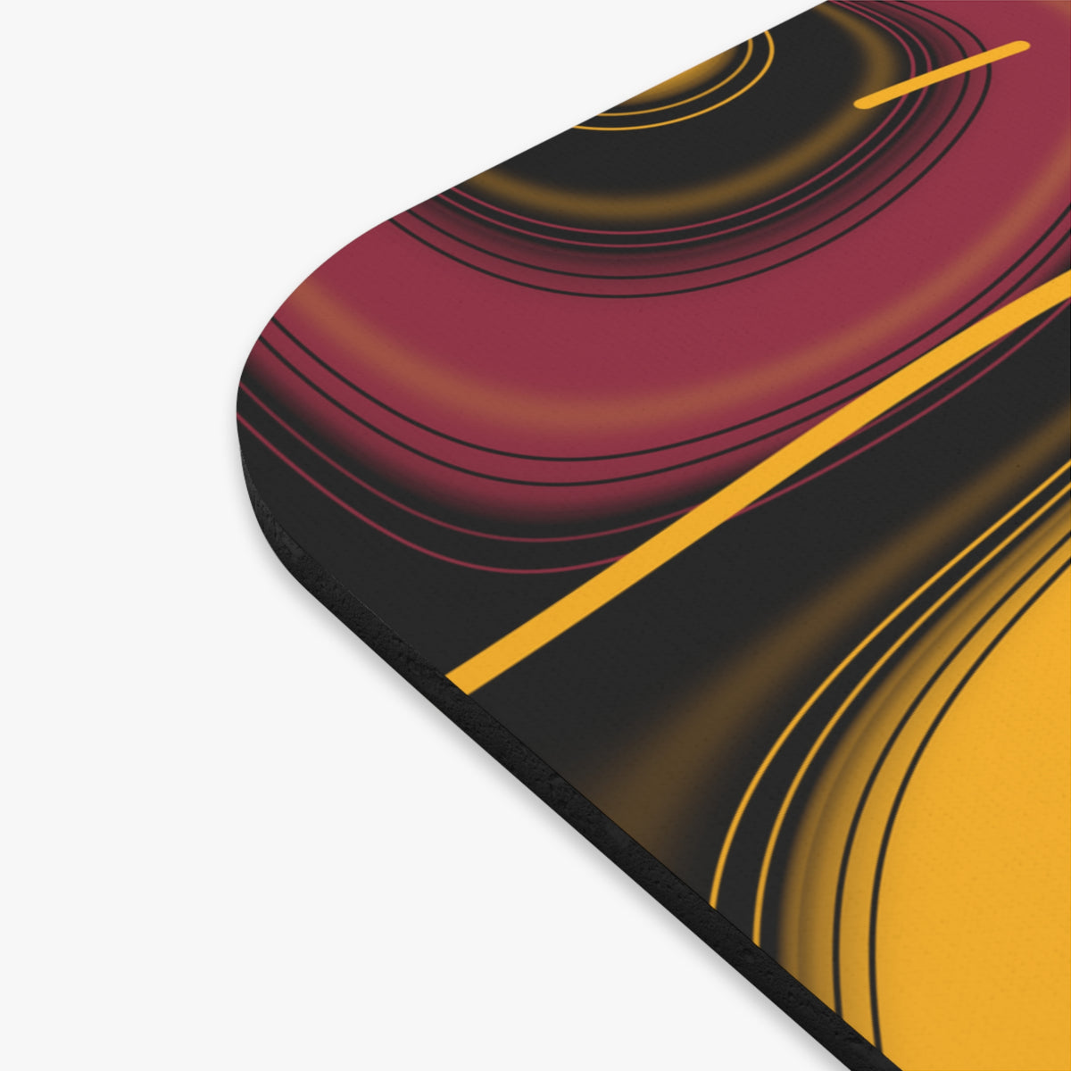 Cardinal Red, Black & Gold Trippy Football Mouse Pad