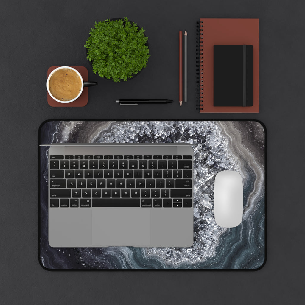 Geode Core - Silver Smoke Desk Mat