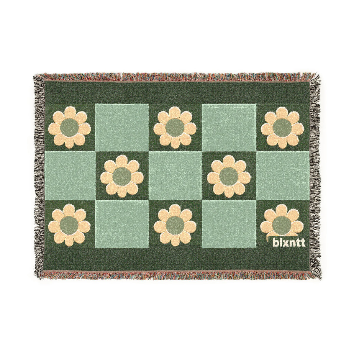 BLXNTT Green Hippie Woven Blanket #2