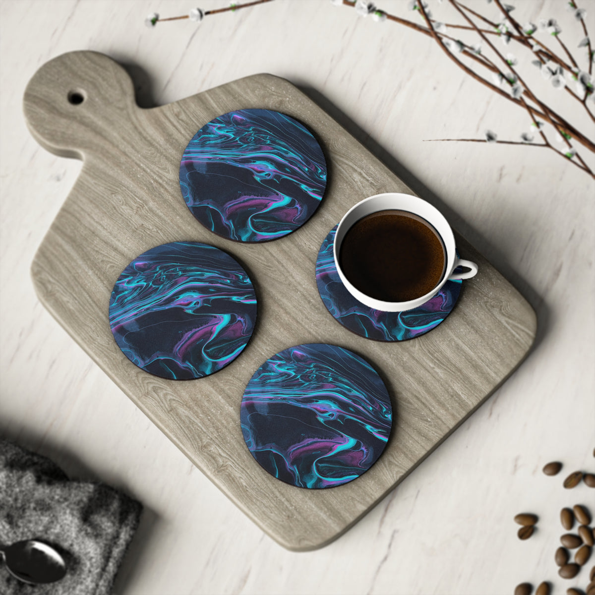 BLXNTT Midnight Pour Coasters (Single or Set of 4)