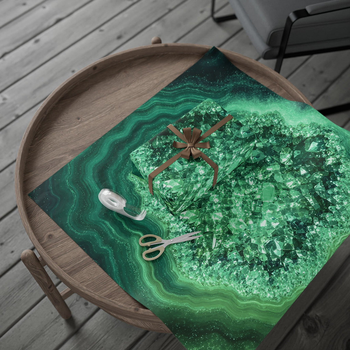 Geode Core - Jade Temple Wrapping Paper