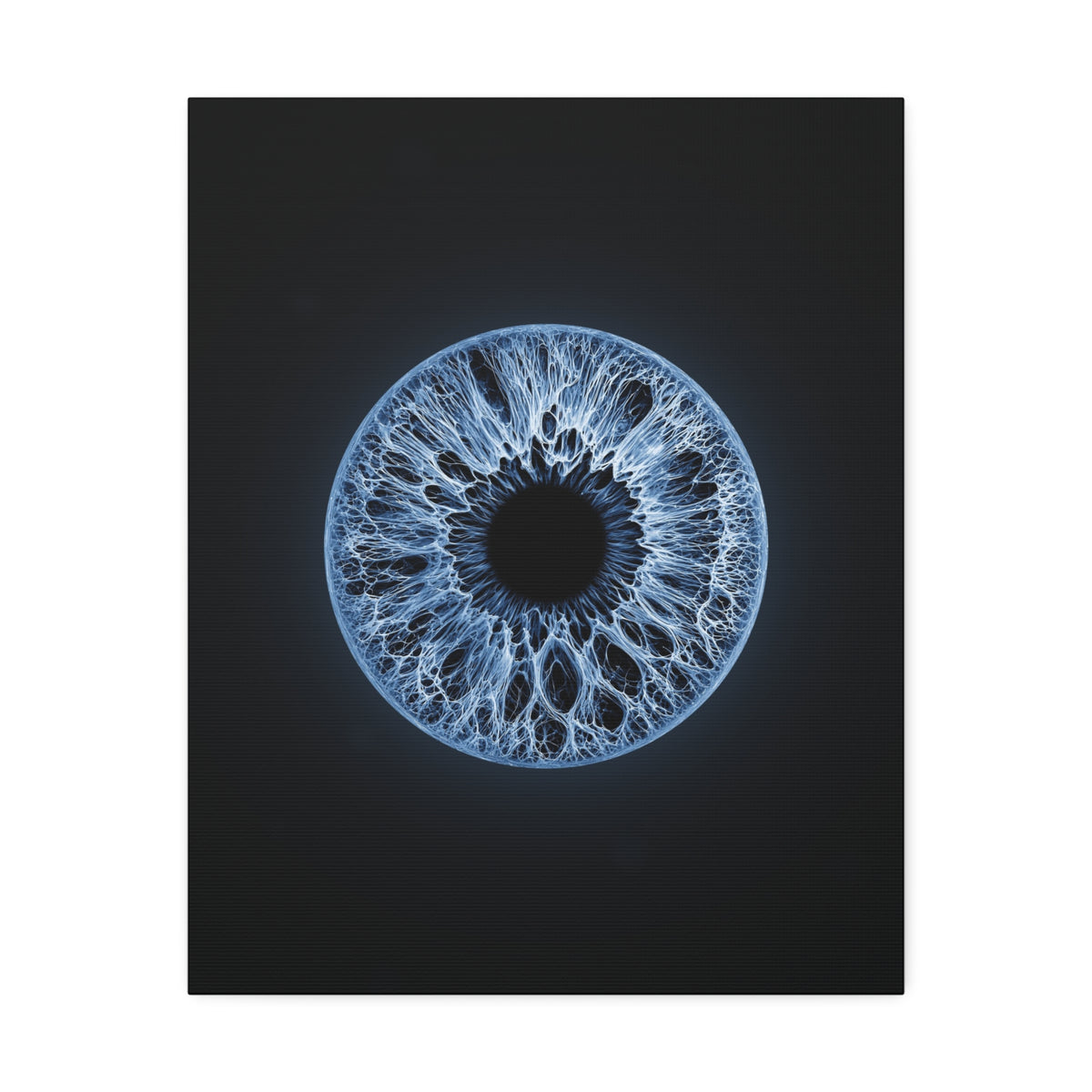 BLXNTT Iris – Lace Web Blue Glossy Canvas
