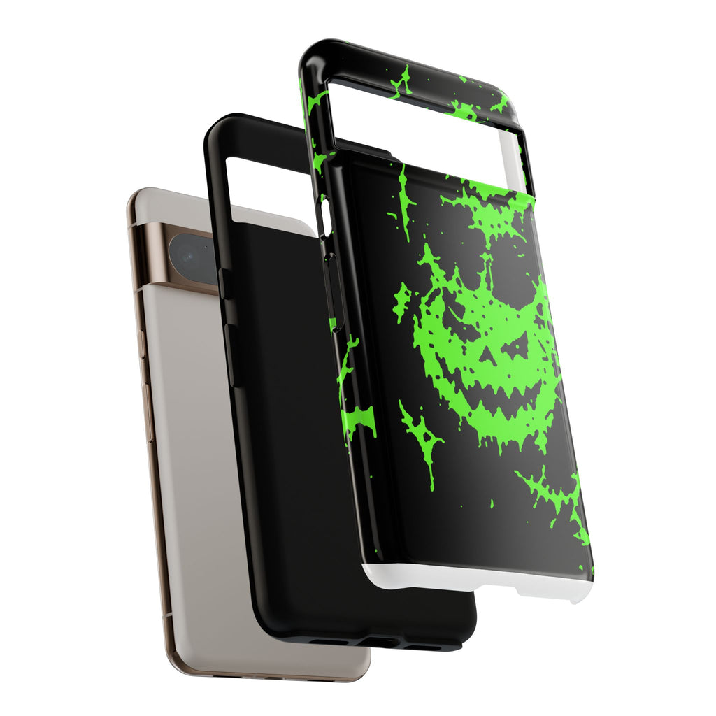 Green Spiderweb Pumpkin Phone Case