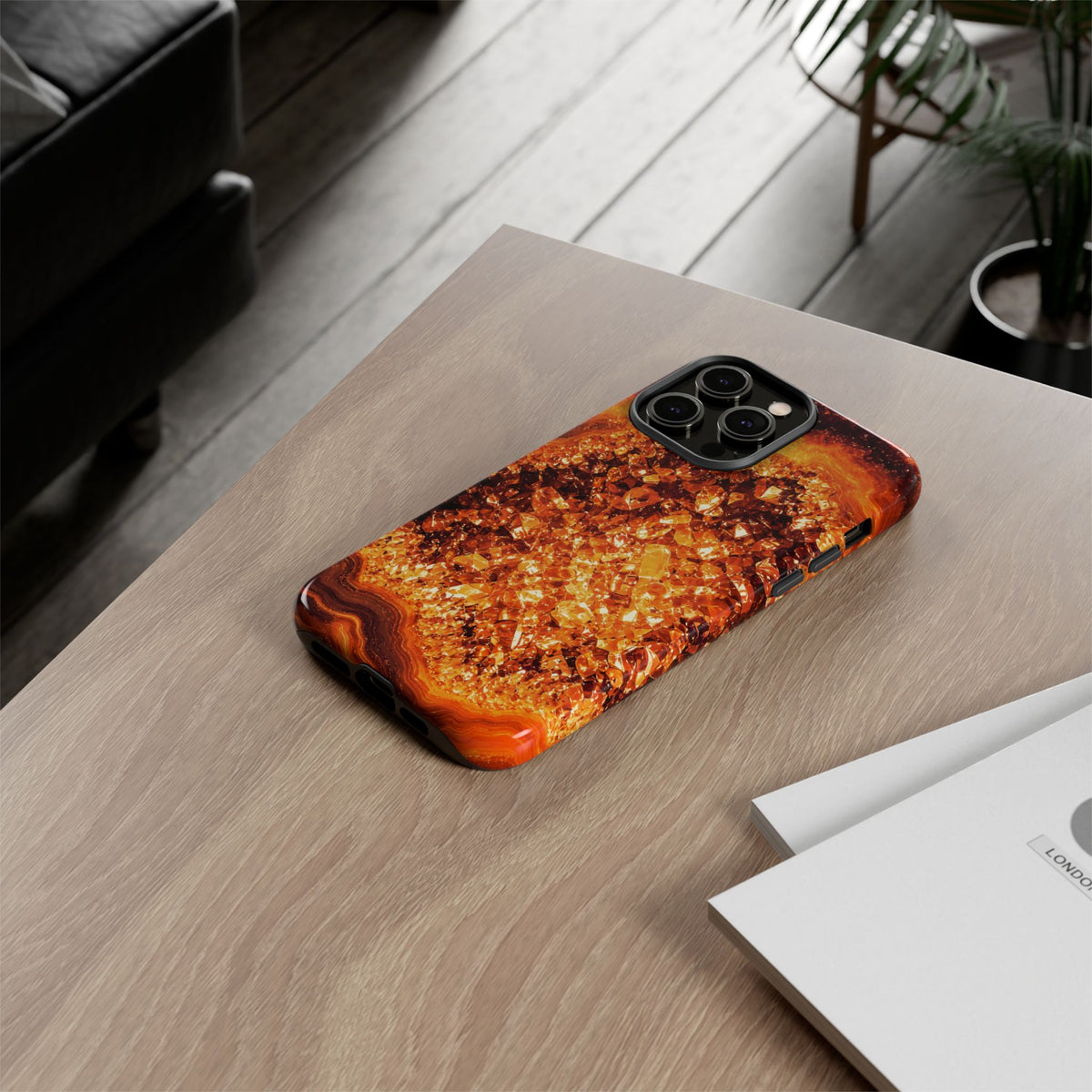 Geode Core - Molten Lava Phone Case