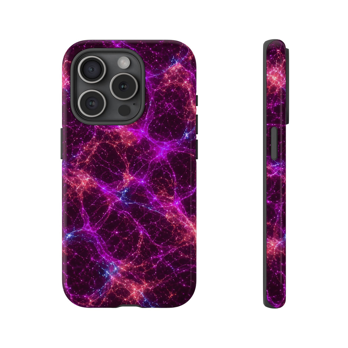 Neon Mycelium - Ember Orchid Phone Case