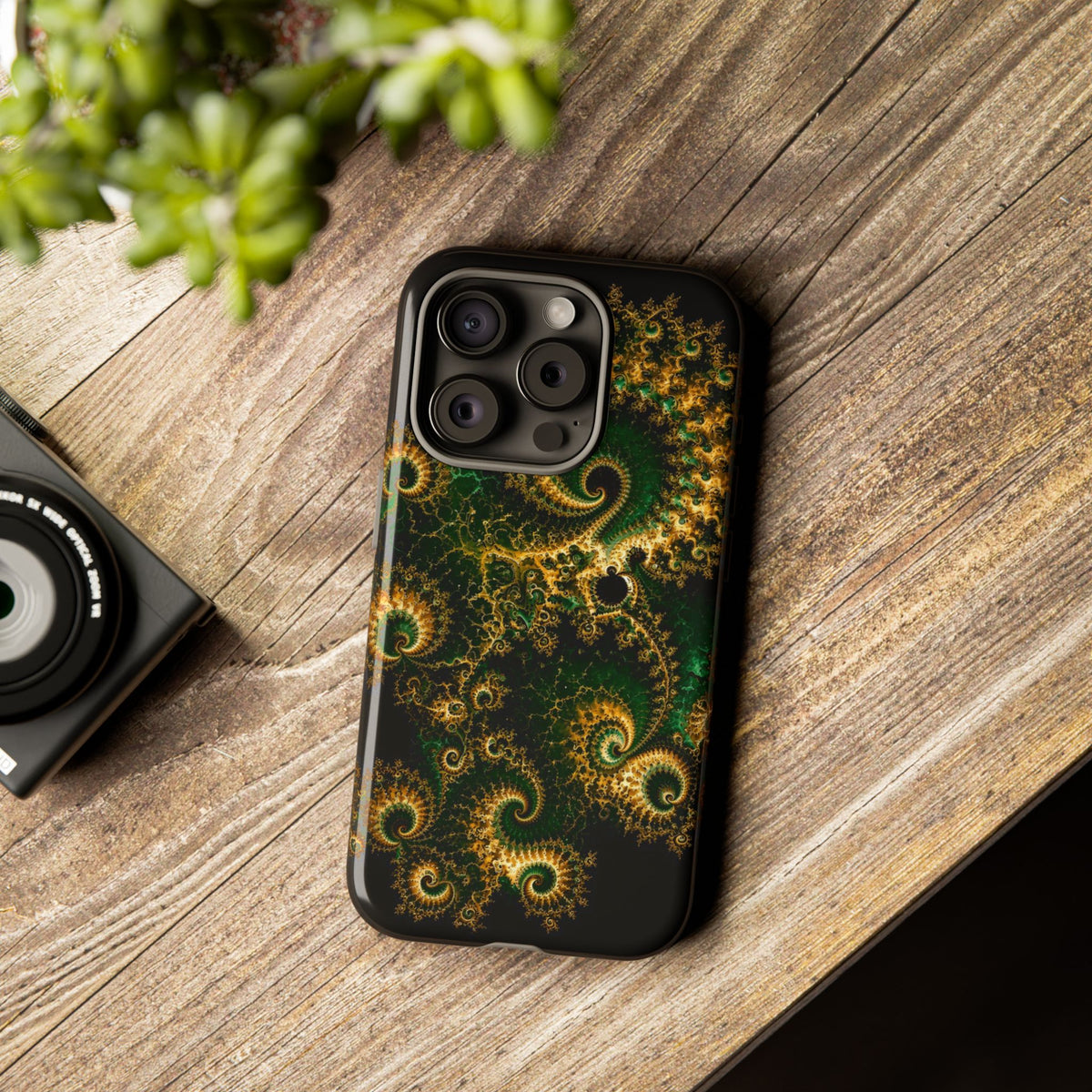 Copper Infinity - Emerald & Gold Phone Case