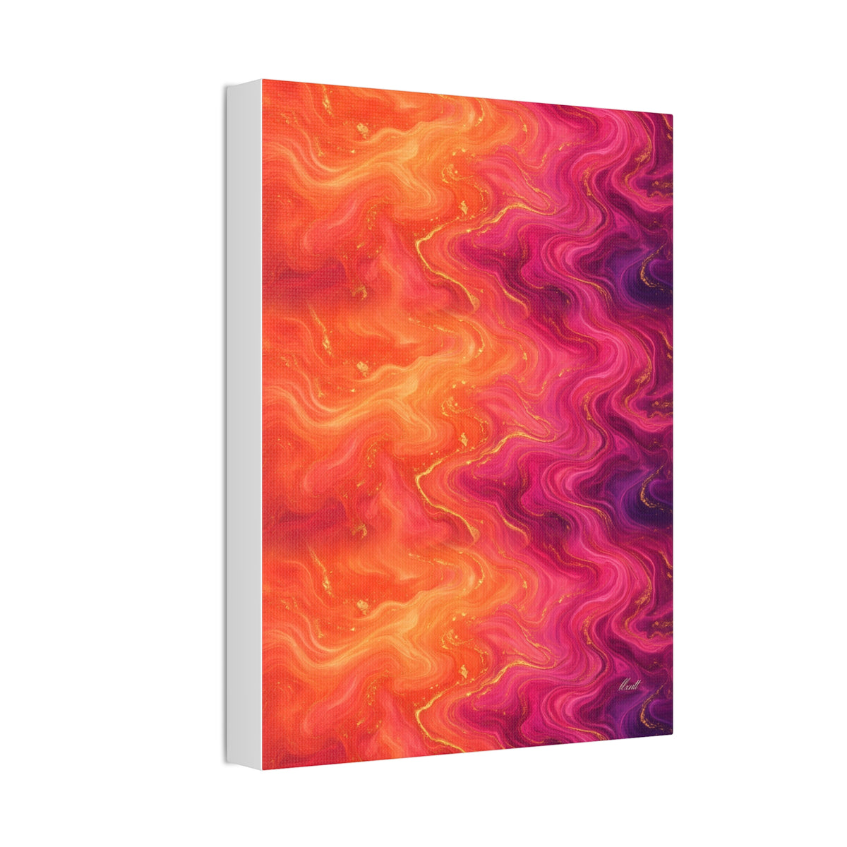 Sunset Marble Glossy Canvas