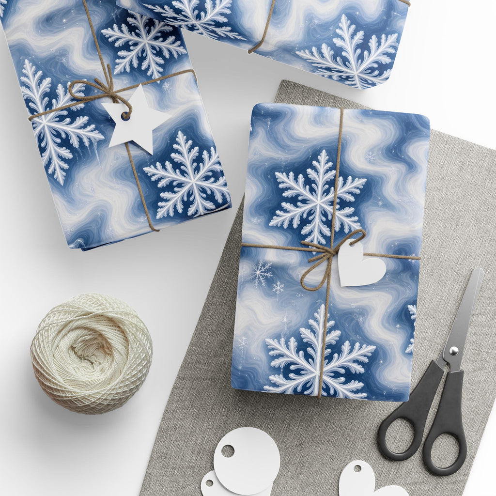 Snowflake Trippy Christmas Wrapping Paper