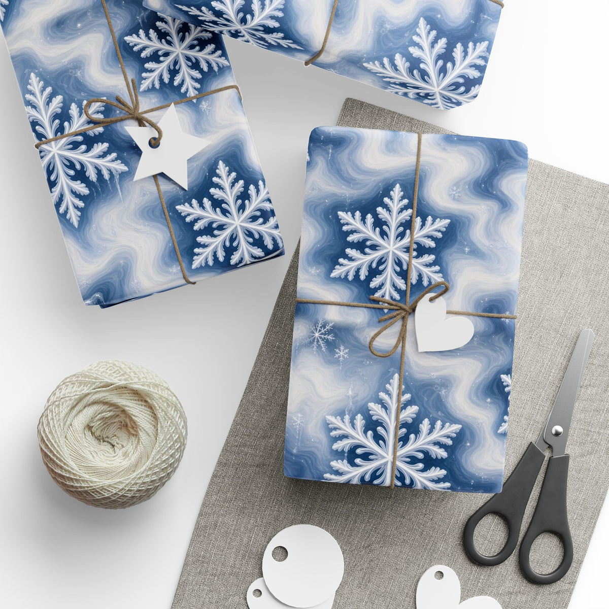 Snowflake Trippy Christmas Wrapping Paper