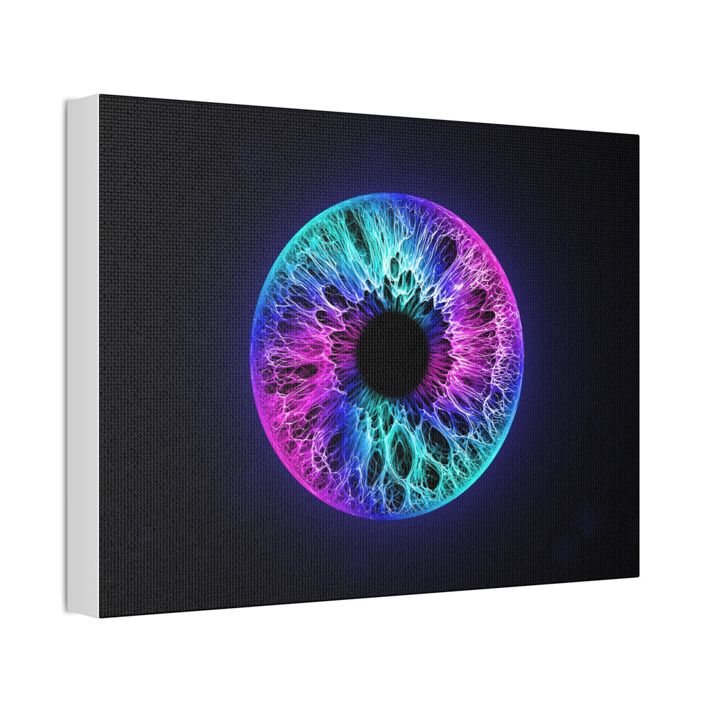 BLXNTT Iris – Lace Web Galaxy Teal Magenta Glossy Canvas