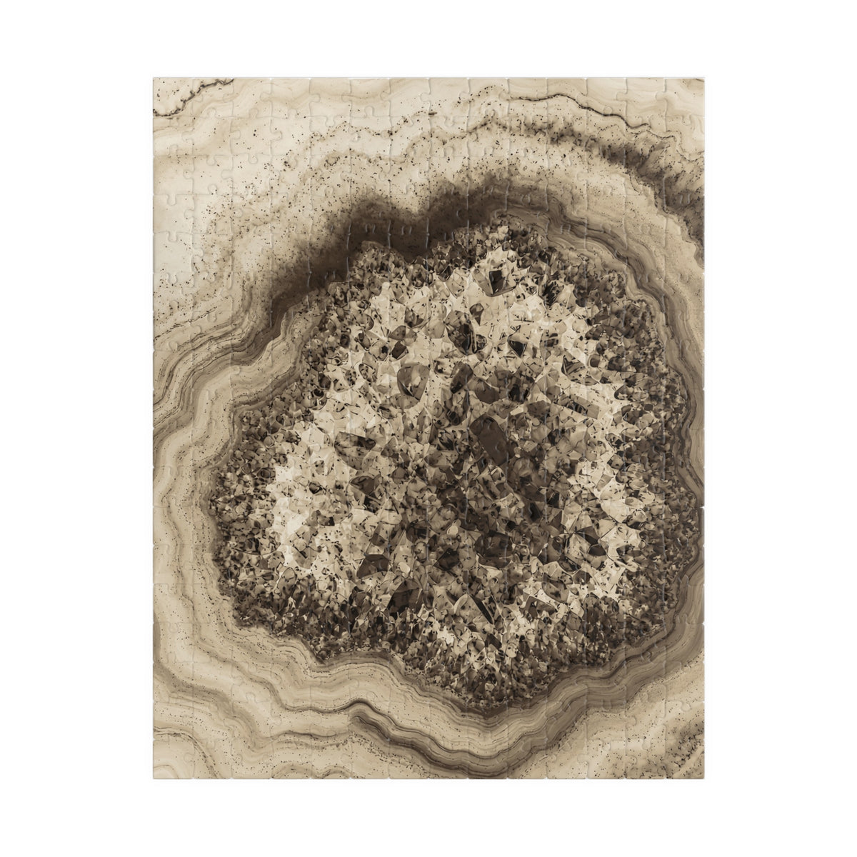 Geode Core - Ink on Paper Jigsaw Puzzle