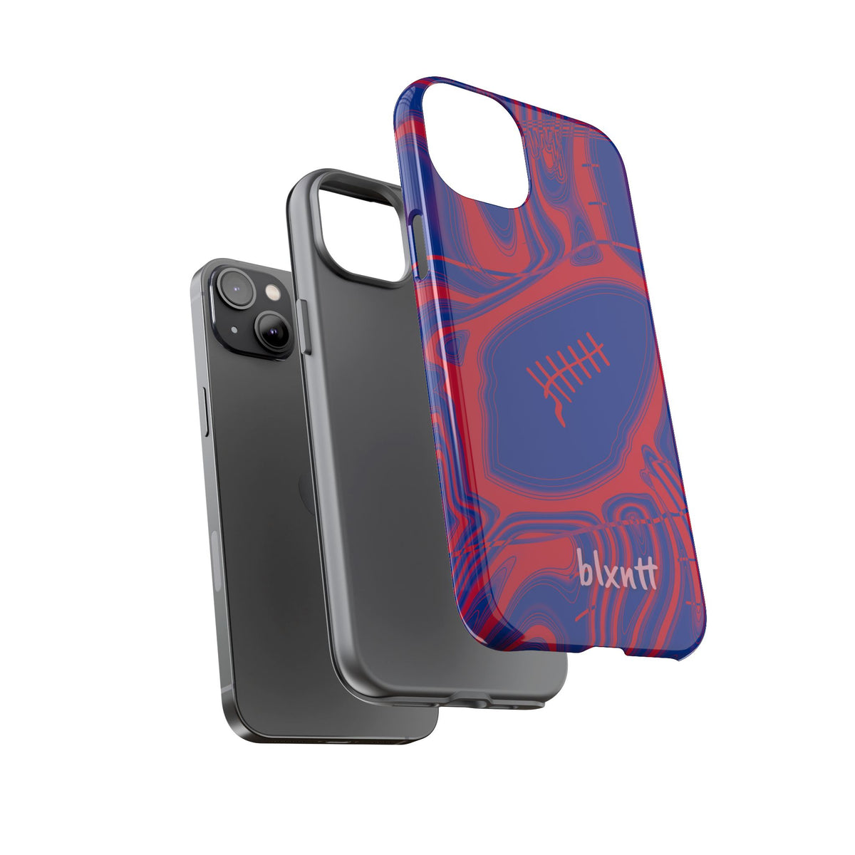 Royal Blue & Red Trippy Football Phone Case