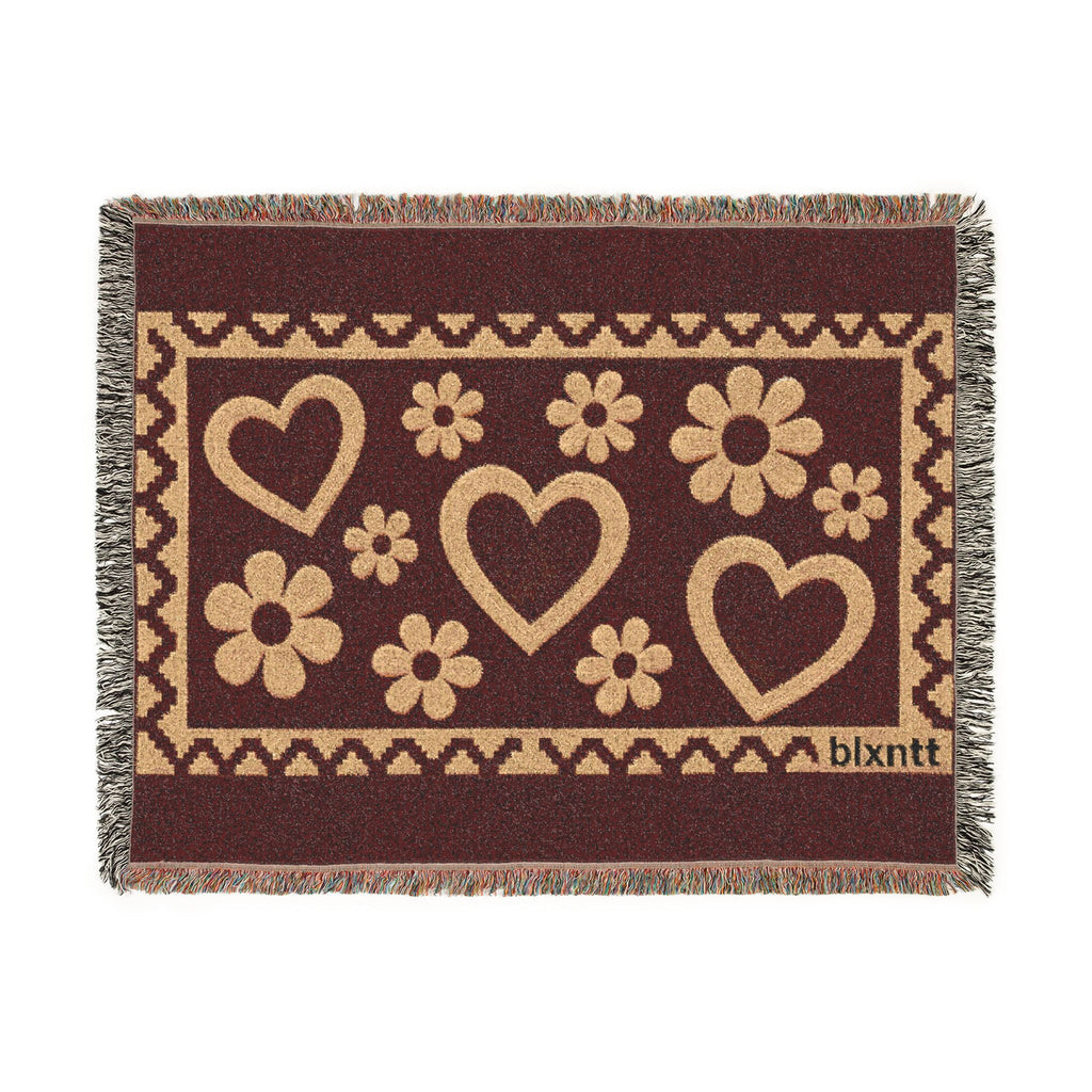 BLXNTT Red Hippie Woven Blanket #3