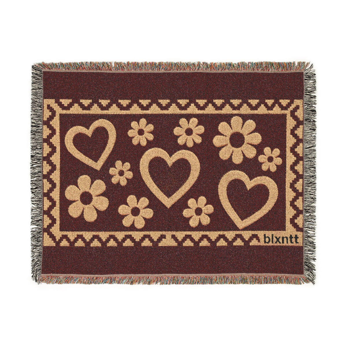 BLXNTT Red Hippie Woven Blanket #3