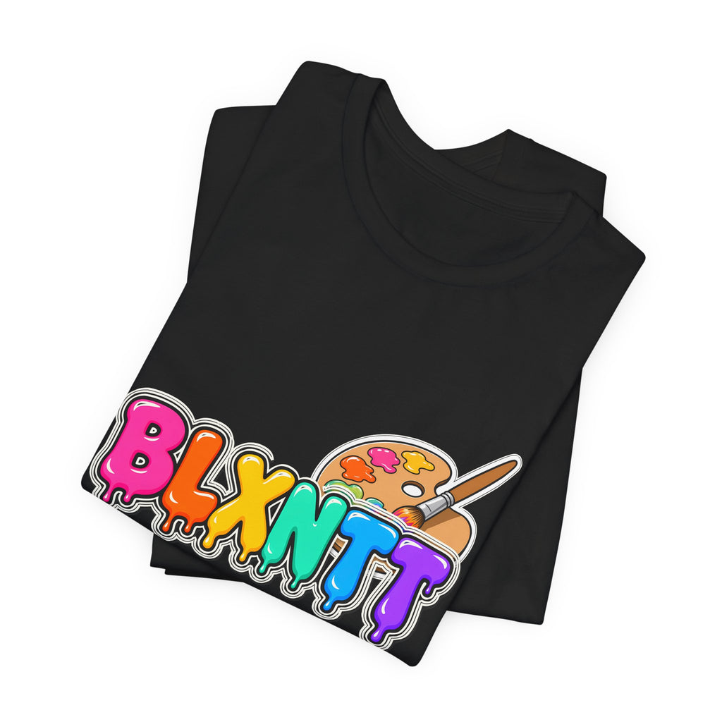 BLXNTT Paint Spill Tee - Rainbow (Black)