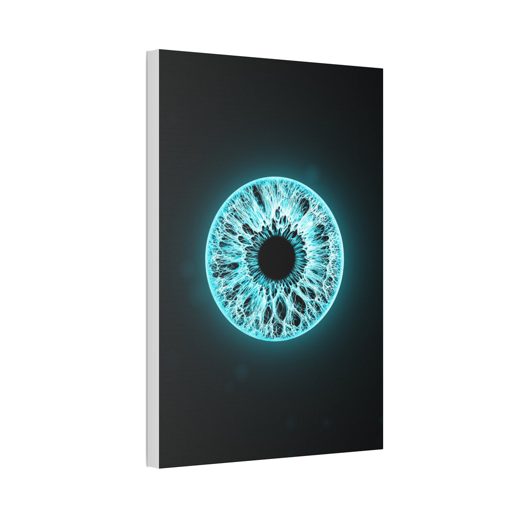 BLXNTT Iris – Lace Web Electric Cyan Glossy Canvas