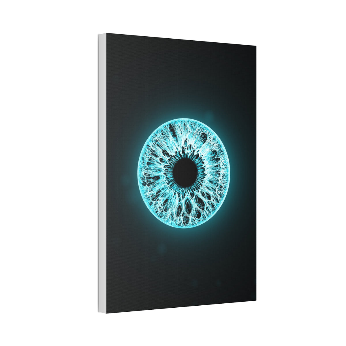 BLXNTT Iris – Lace Web Electric Cyan Glossy Canvas