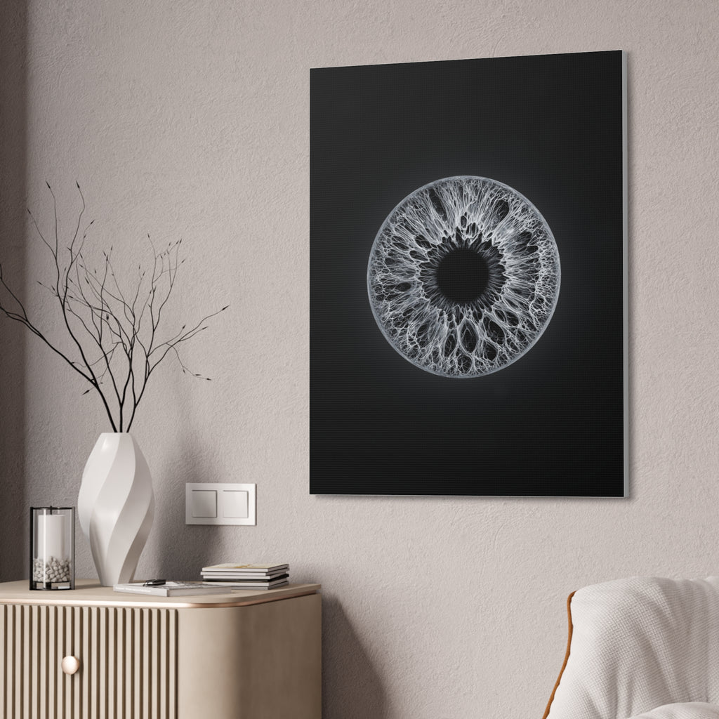 BLXNTT Iris – Lace Web Gray Glossy Canvas