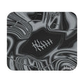 Black & Silver Trippy Football Mouse Pad