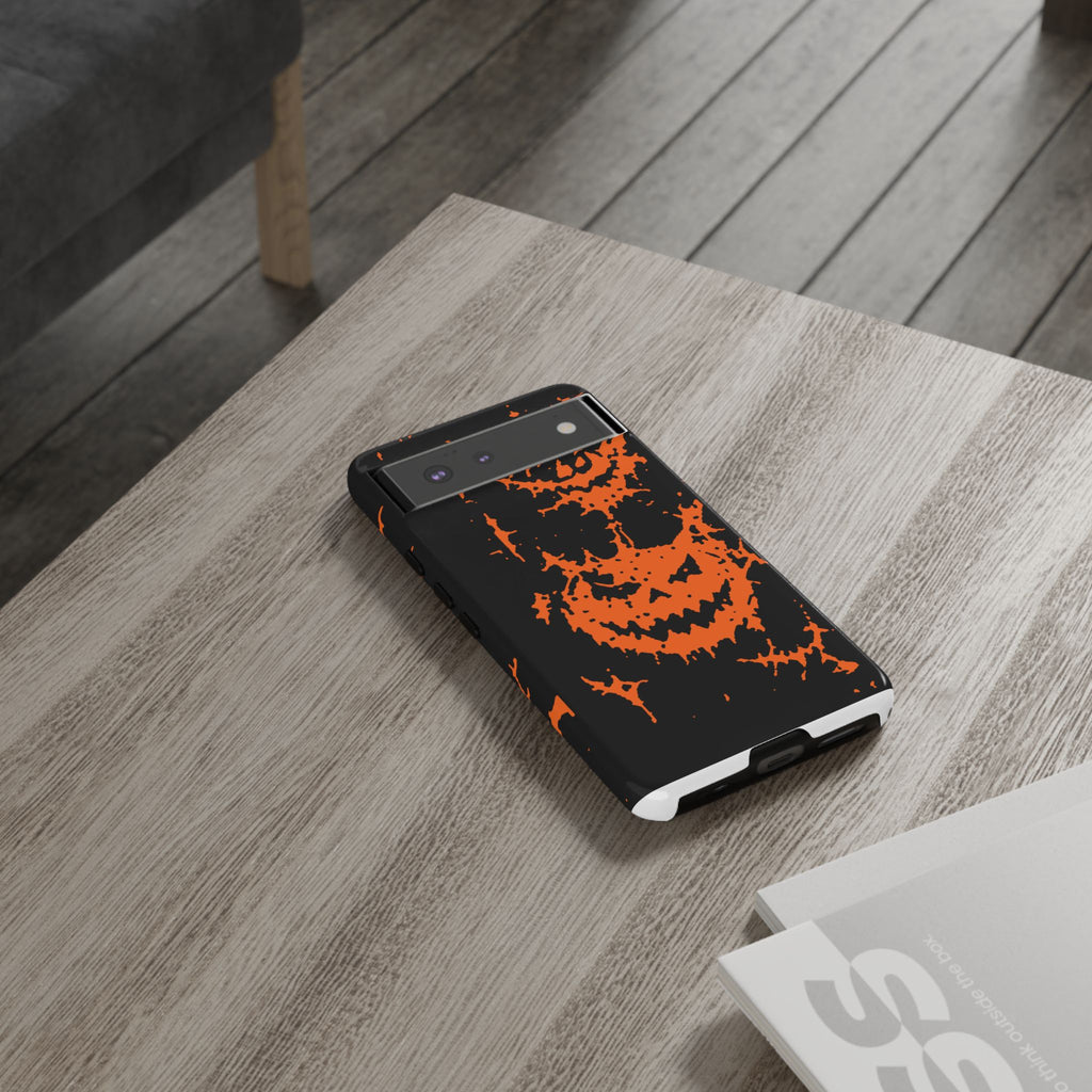 Orange Spiderweb Pumpkin Phone Case