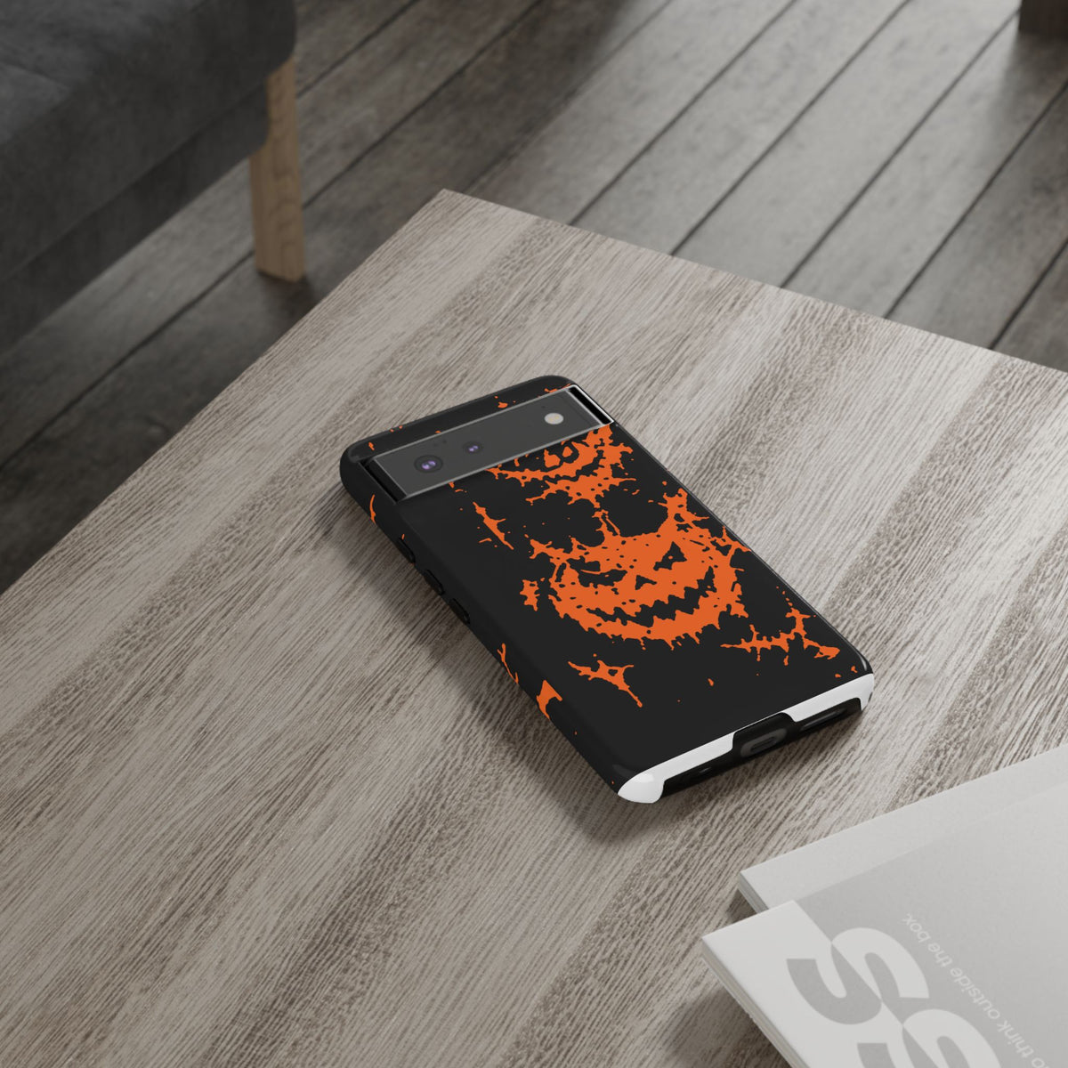 Orange Spiderweb Pumpkin Phone Case