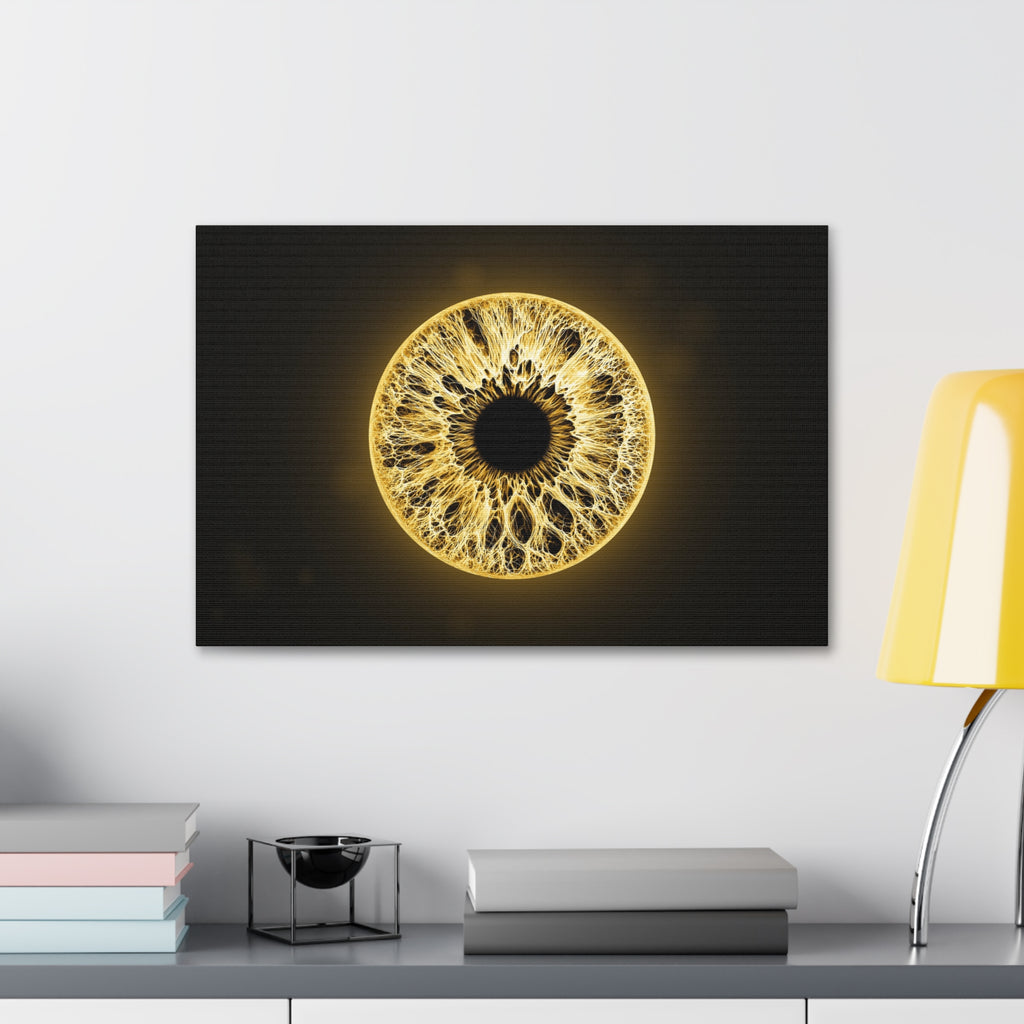 BLXNTT Iris – Lace Web Molten Gold Glossy Canvas