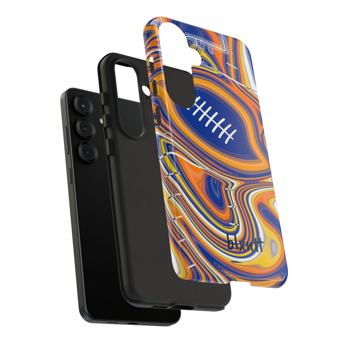 Royal Blue & Yellow Trippy Football Phone Case