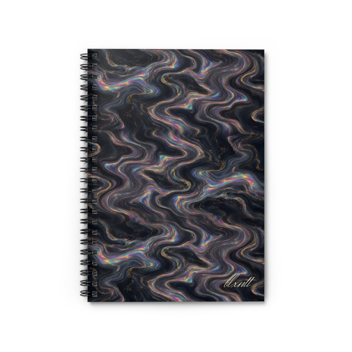 Galaxy Iridescent Marble Spiral Notebook