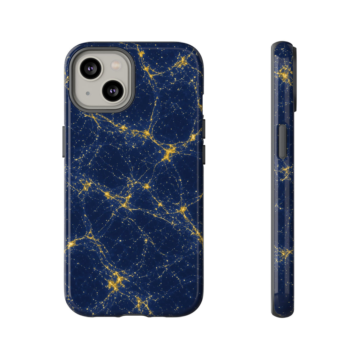 Neon Mycelium - Mustard Navy Phone Case