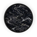 Black & Silver Marble Wall Clock