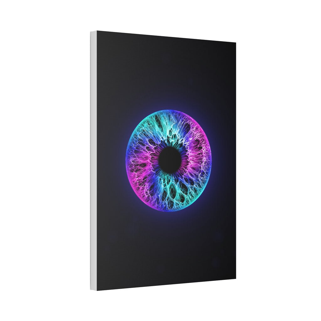 BLXNTT Iris – Lace Web Galaxy Teal Magenta Glossy Canvas