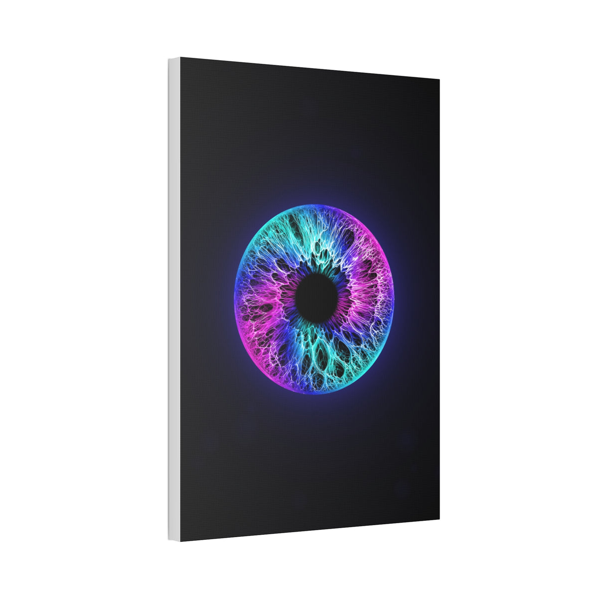 BLXNTT Iris – Lace Web Galaxy Teal Magenta Glossy Canvas