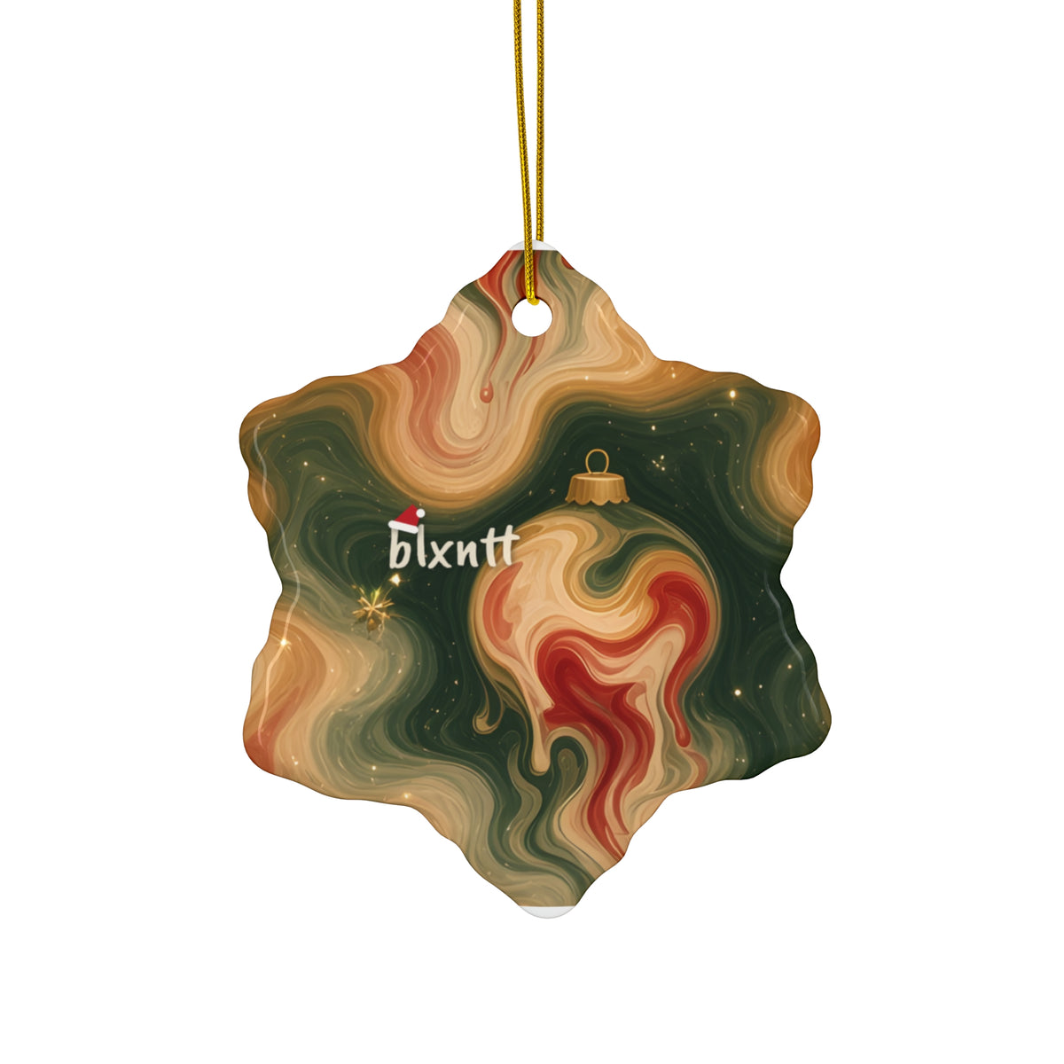 Melting Ornaments Trippy Christmas Ornament